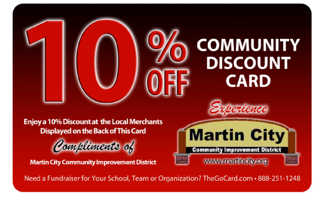 Martin City Employee Discount Card